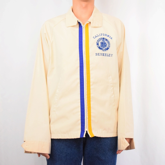 60s 70s 60年代 70年代 ラグラン ジャケット アイボリー カレッジ