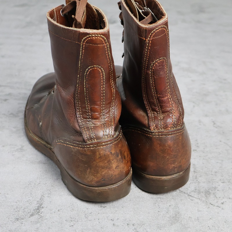 革靴 レザーシューズ レースアップブーツ ブラウン | ビンテージ古着屋