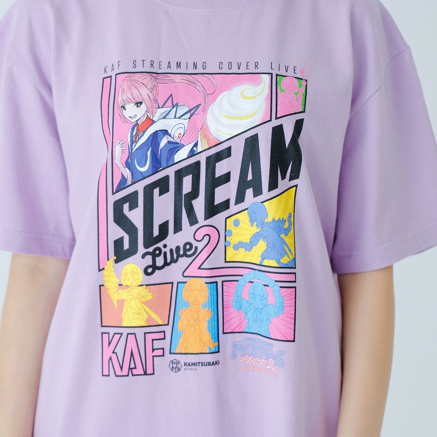 花譜】I SCREAM LIVE2 Tシャツ／PURPLE／KAF STREAMING COVER LIVE