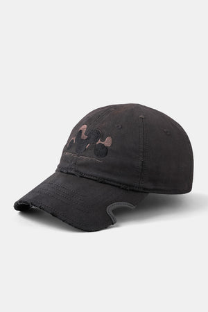 Distressed Notch Cap / Faded Black ノッチ ブラック キャップ FIFTH