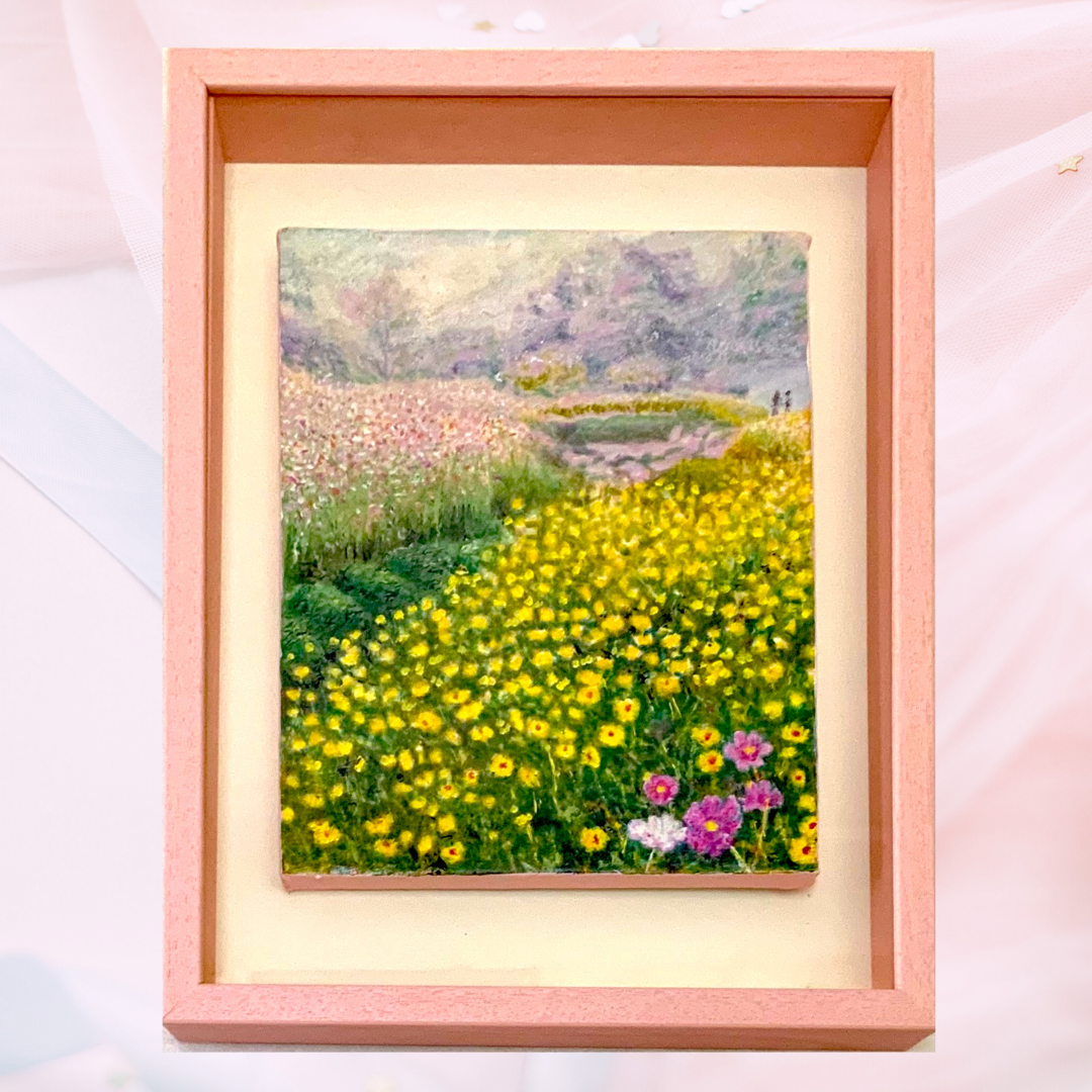 ☆真作☆ 文勝(ウンシュン) 無題 油絵 額付き 貴重作品 ☆真作☆ 文勝