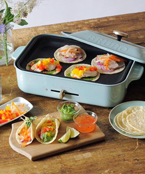 コンパクトホットプレート オプションプレート3種セット ホワイトの