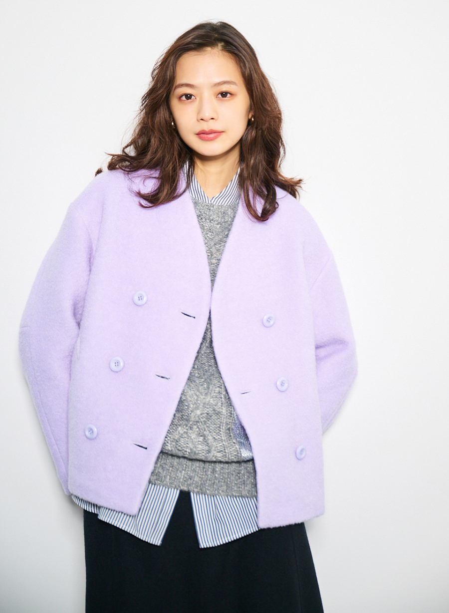 ニュージーランドウール パイルショートコート｜LOUNIE（ルーニィ