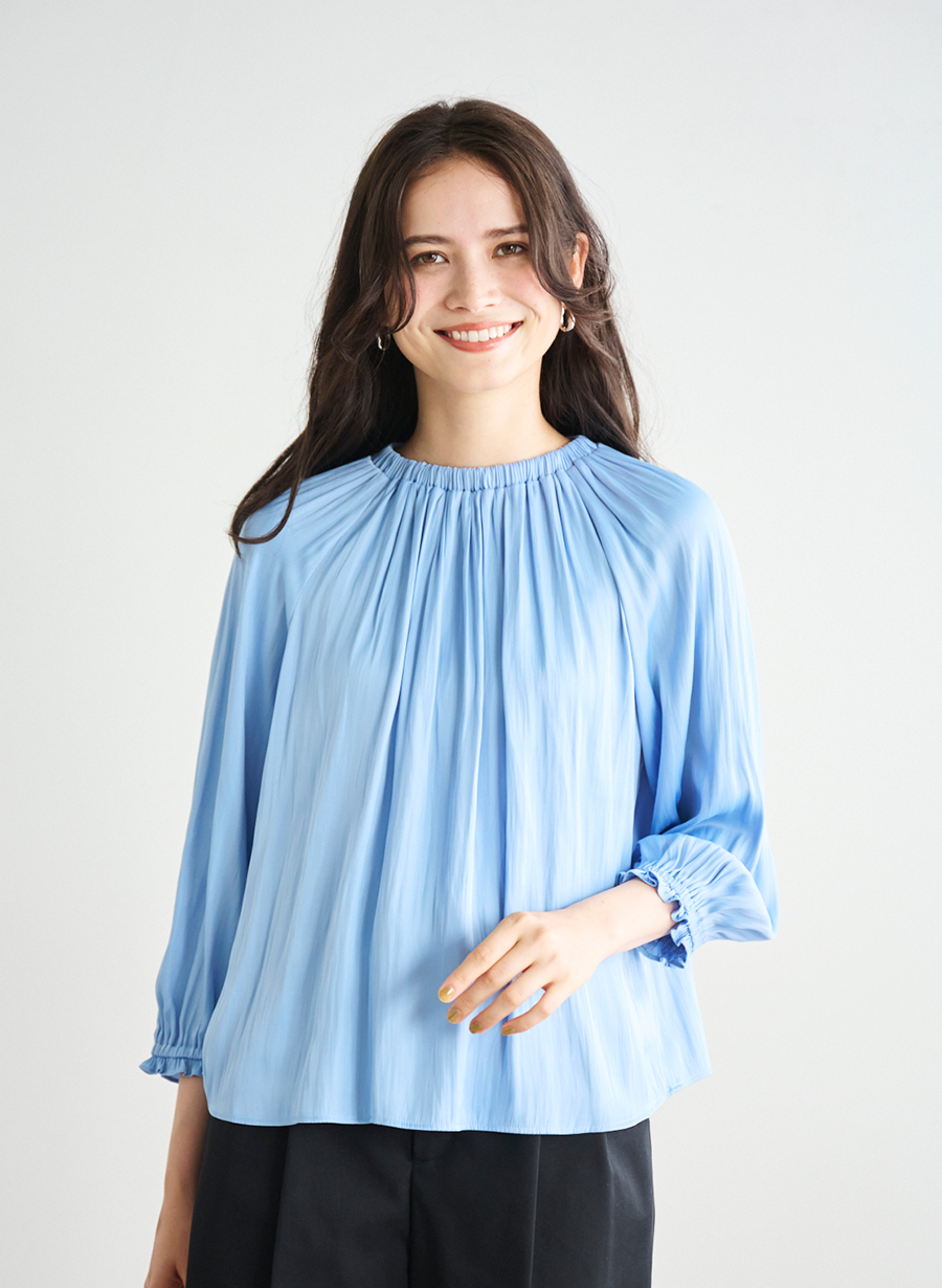 割繊ギャザーブラウス /セットアップ可｜LOUNIE（ルーニィ）公式サイト