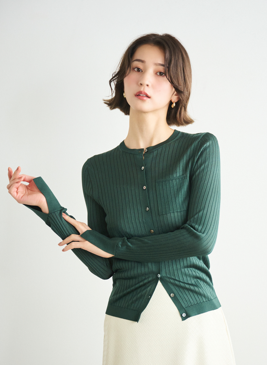 EC限定色】アセテートリブカーディガン｜LOUNIE（ルーニィ）公式サイト