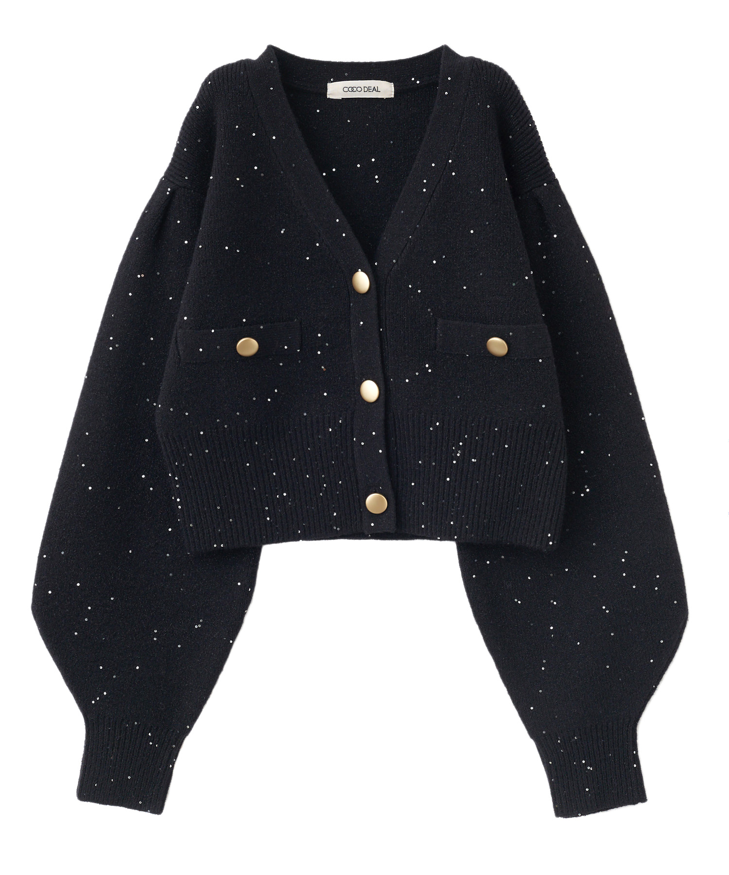 スパンコールコンパクトニットカーディガン｜PETAL ONLINE（ペタル