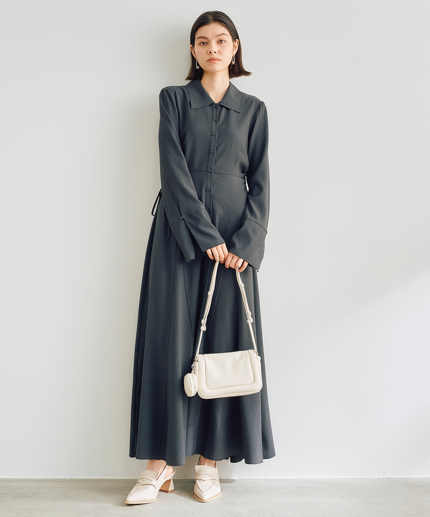 ギャザードロストジャカードワンピース｜PETAL ONLINE（ペタルオンライン）