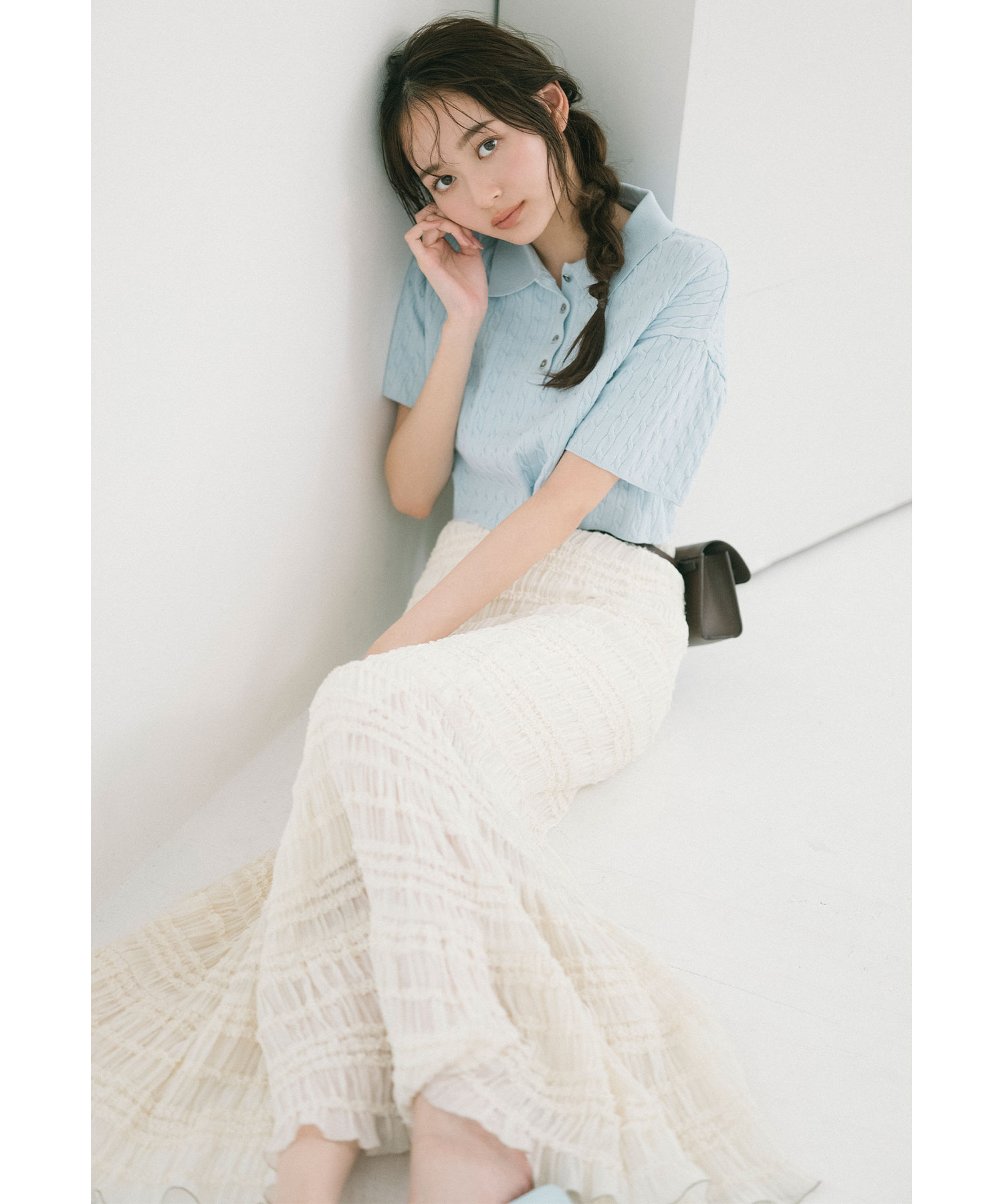 COCODEAL 3Dラッフルチュールペプラムブラウス 新入荷COCO DEAL COCO