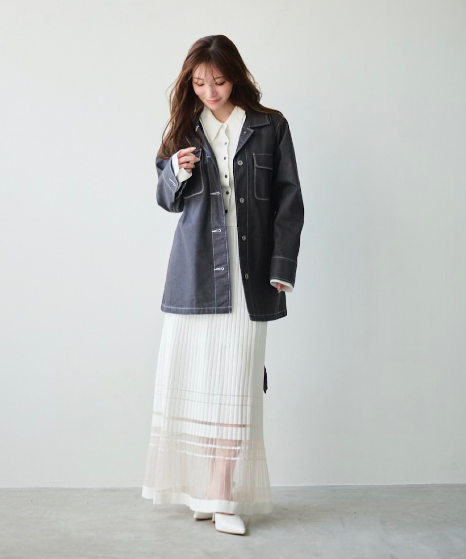 ウエストシェイプシャツジャケット｜PETAL ONLINE（ペタルオンライン）