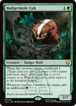 Foil】(326)□ボーダーレス□《アナグマモグラの仔/Badgermole Cub