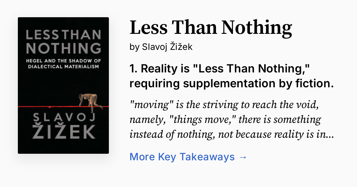 Less Than Nothing | Summary, Quotes, Audio