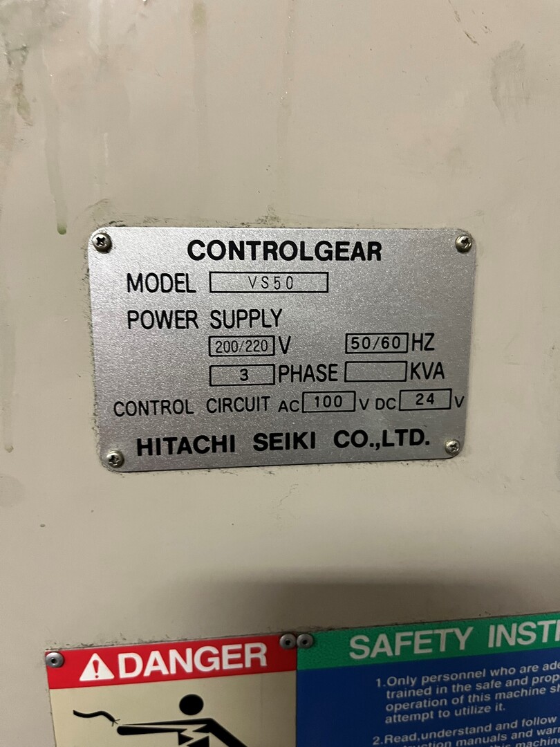 Hitachi-Seiki #VS50, CNC vertical machining center, 39.3