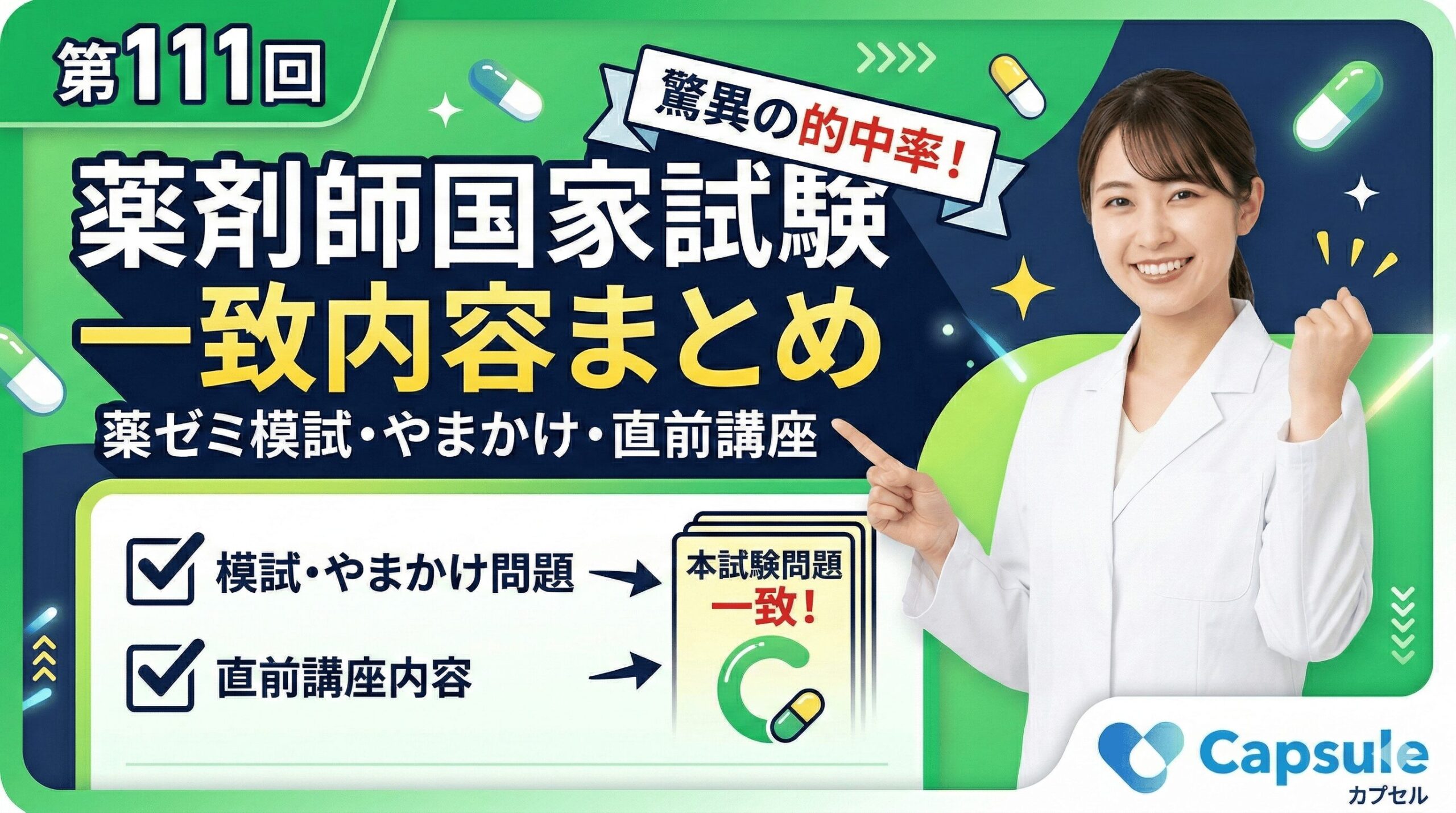 第111回薬剤師国家試験 問題・解答・総評 - 薬学ゼミナール