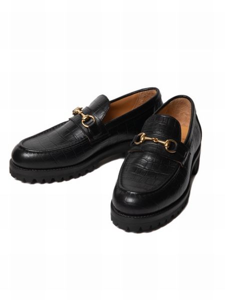 COOTIE / Raza Bit Loafer (Crocodile) -Black-