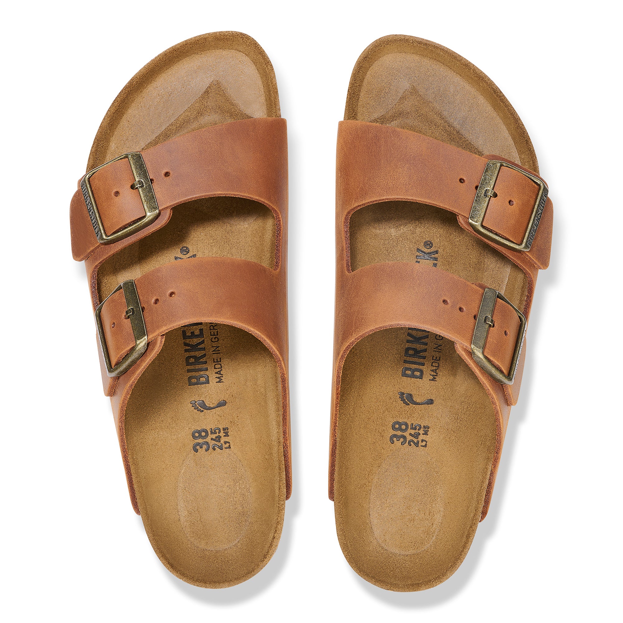 Birkenstock Arizona cognac oiled leather