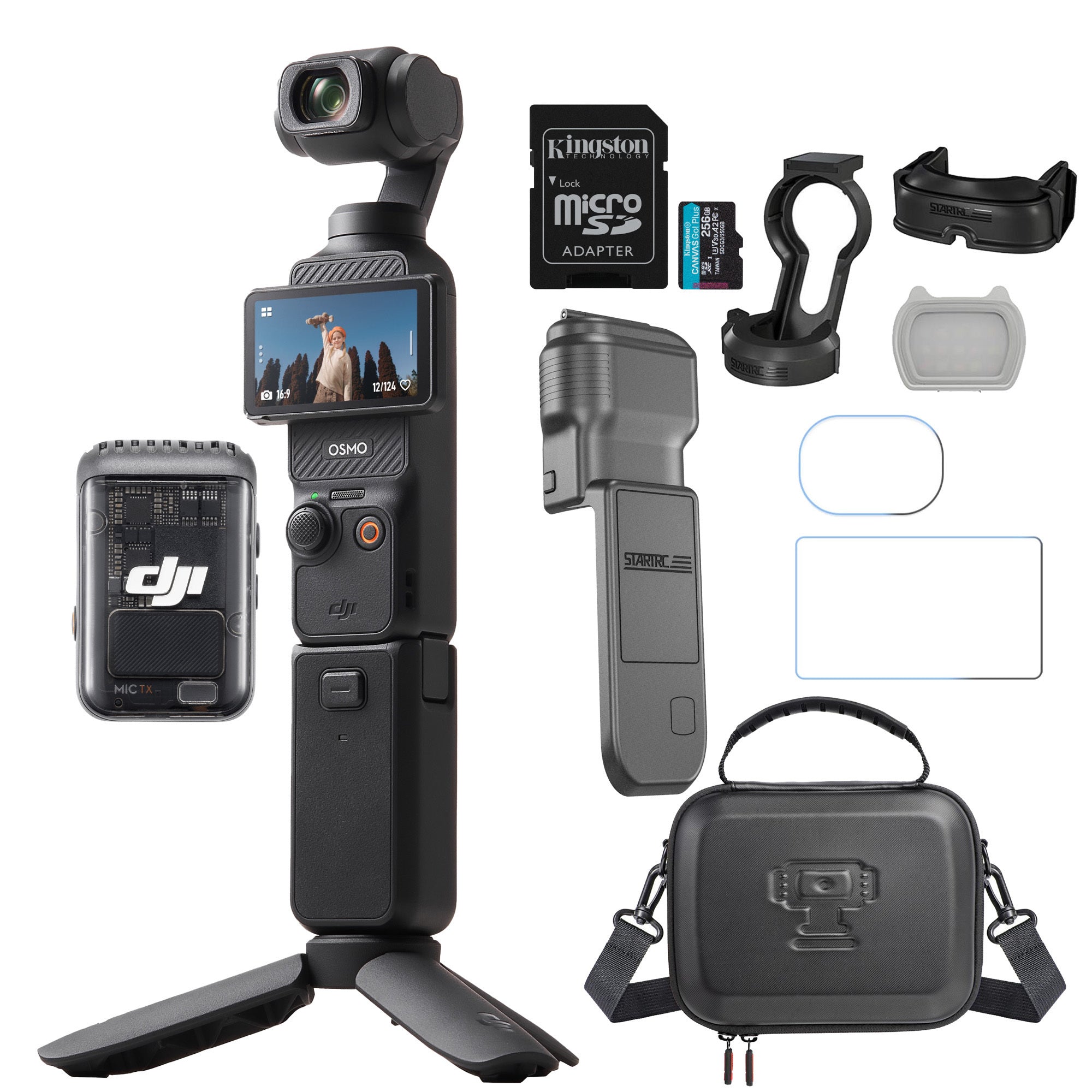 DJI Osmo Pocket 3 Creator Combo with 256GB MicroSD Card, Fill-in