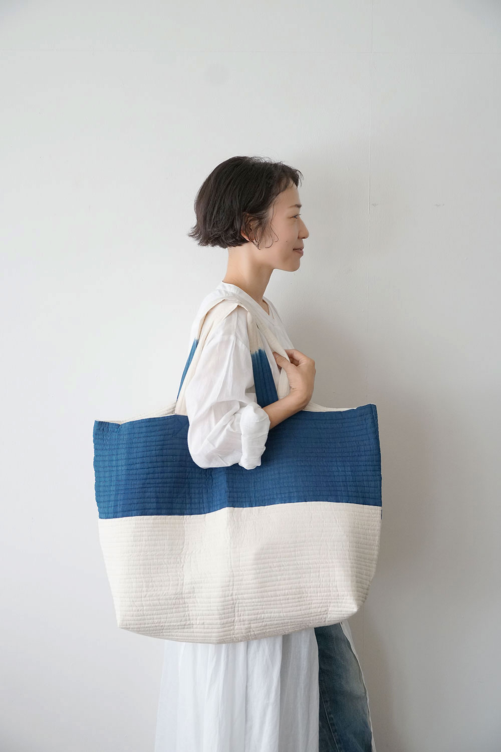 INJIRI インディゴ キルト バッグ | fog linen work