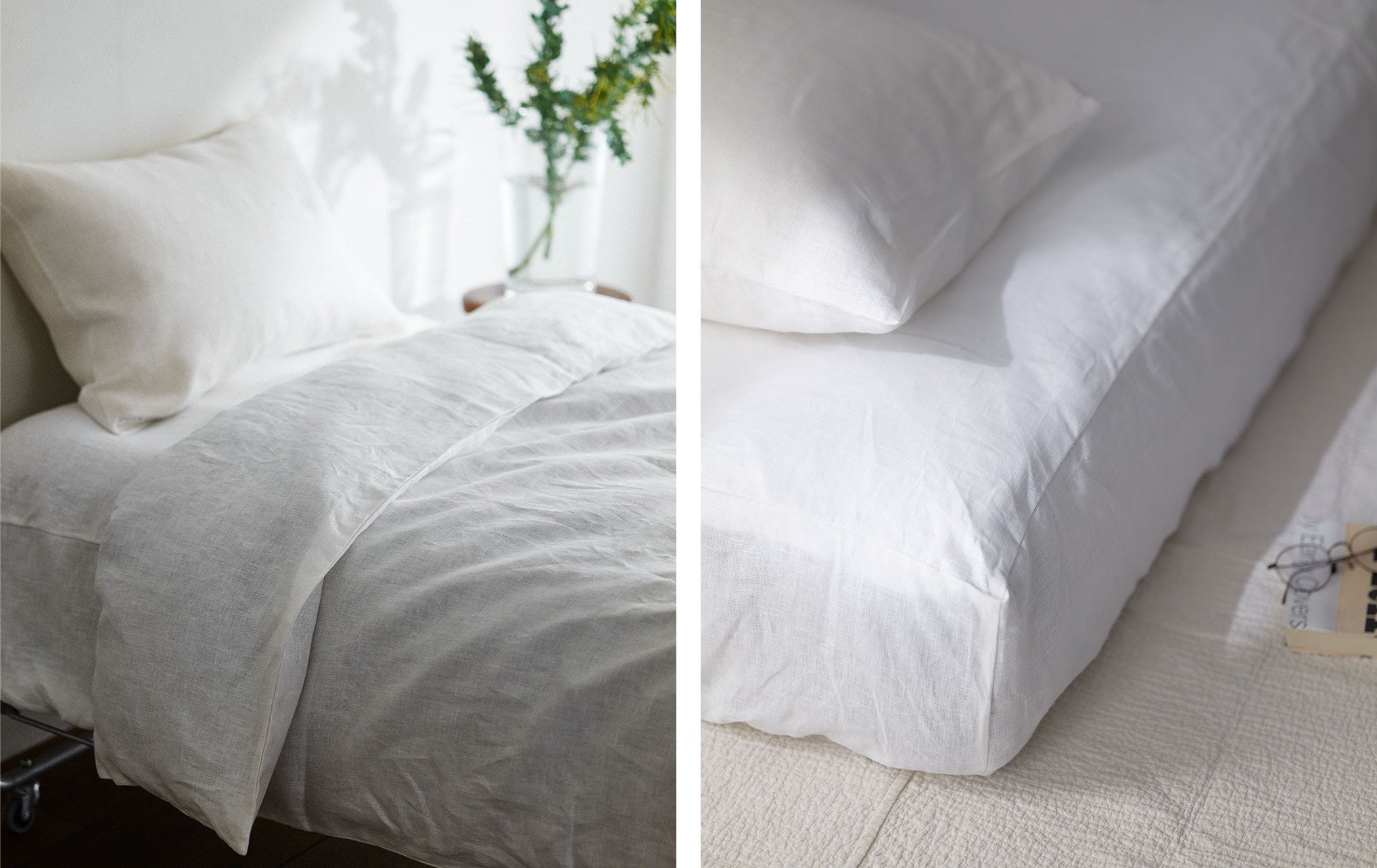 リネン ボックスシーツ シングル ホワイト | fog linen work