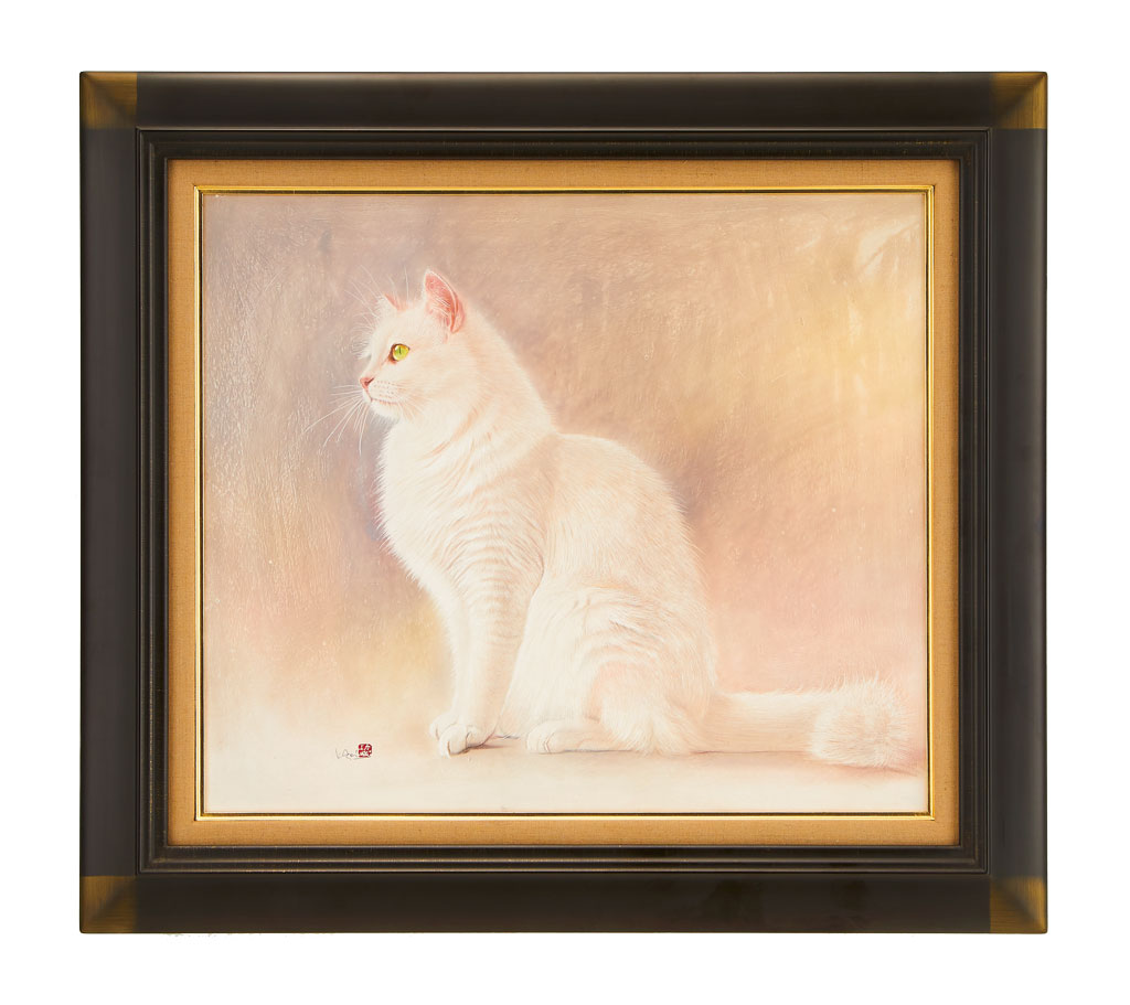 肉筆画特選】きみが僕にくれたもの―猫のいる風景 市来功成