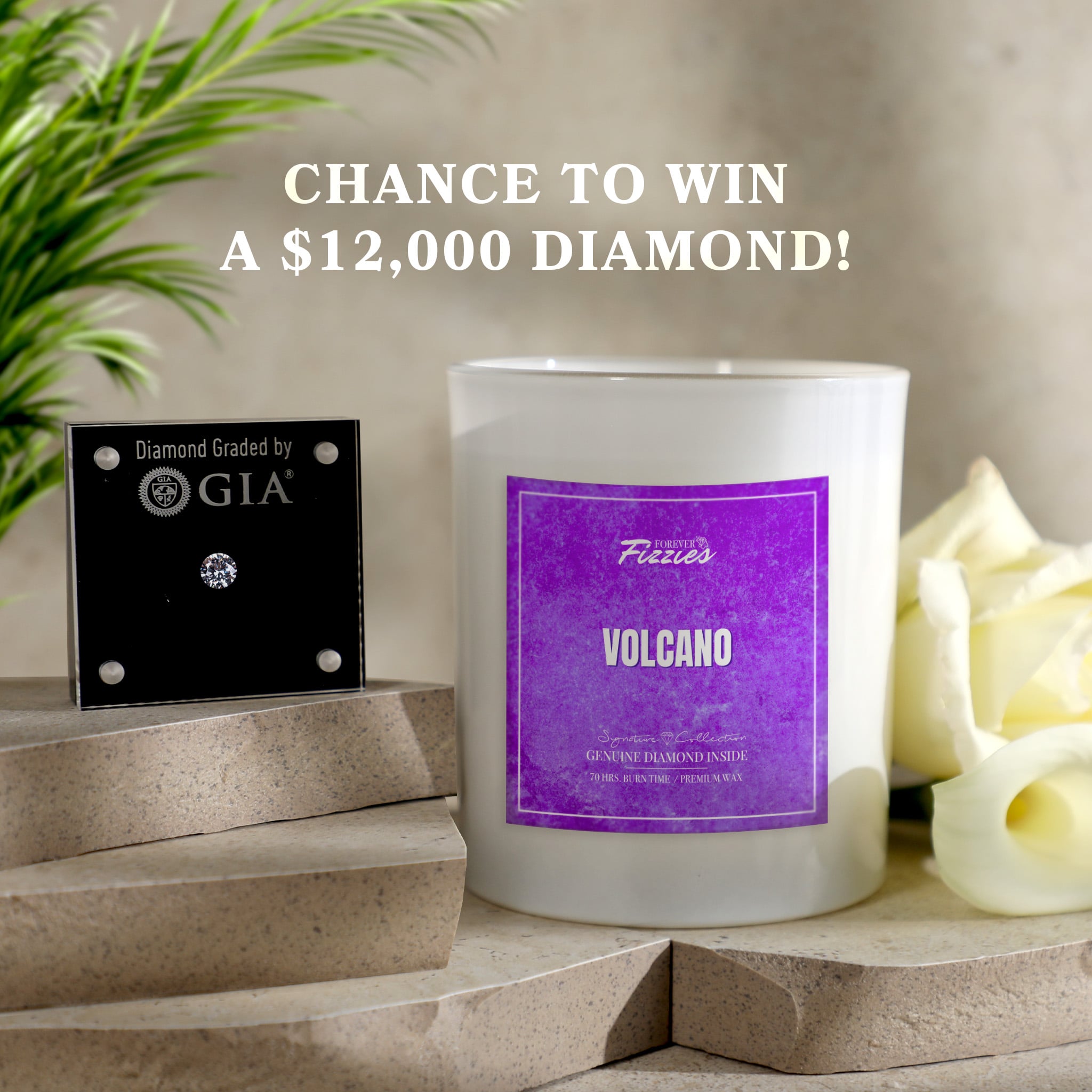 Volcano Diamond Candle – Forever Fizzies