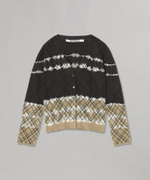 Dip-Dye Check Knit Cardigan｜パーバーズ(PERVERZE)｜Forget-me-nots