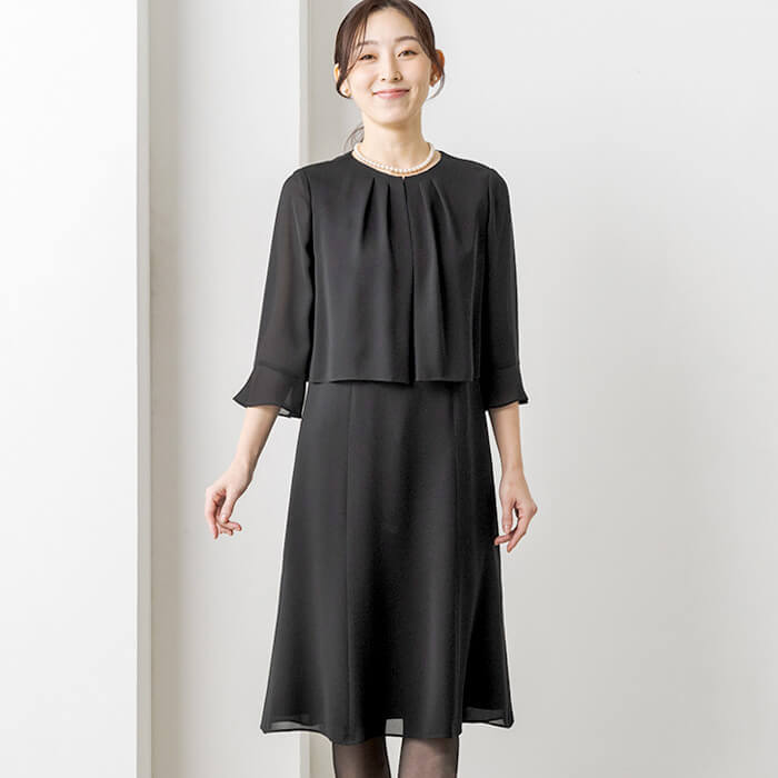 洗える｜涼しく軽やか、夏の定番ワンピース 9号・ブラック｜東京