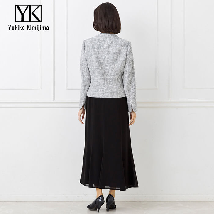 洗練された印象のラメツイードジャケット 15号・チドリ｜東京