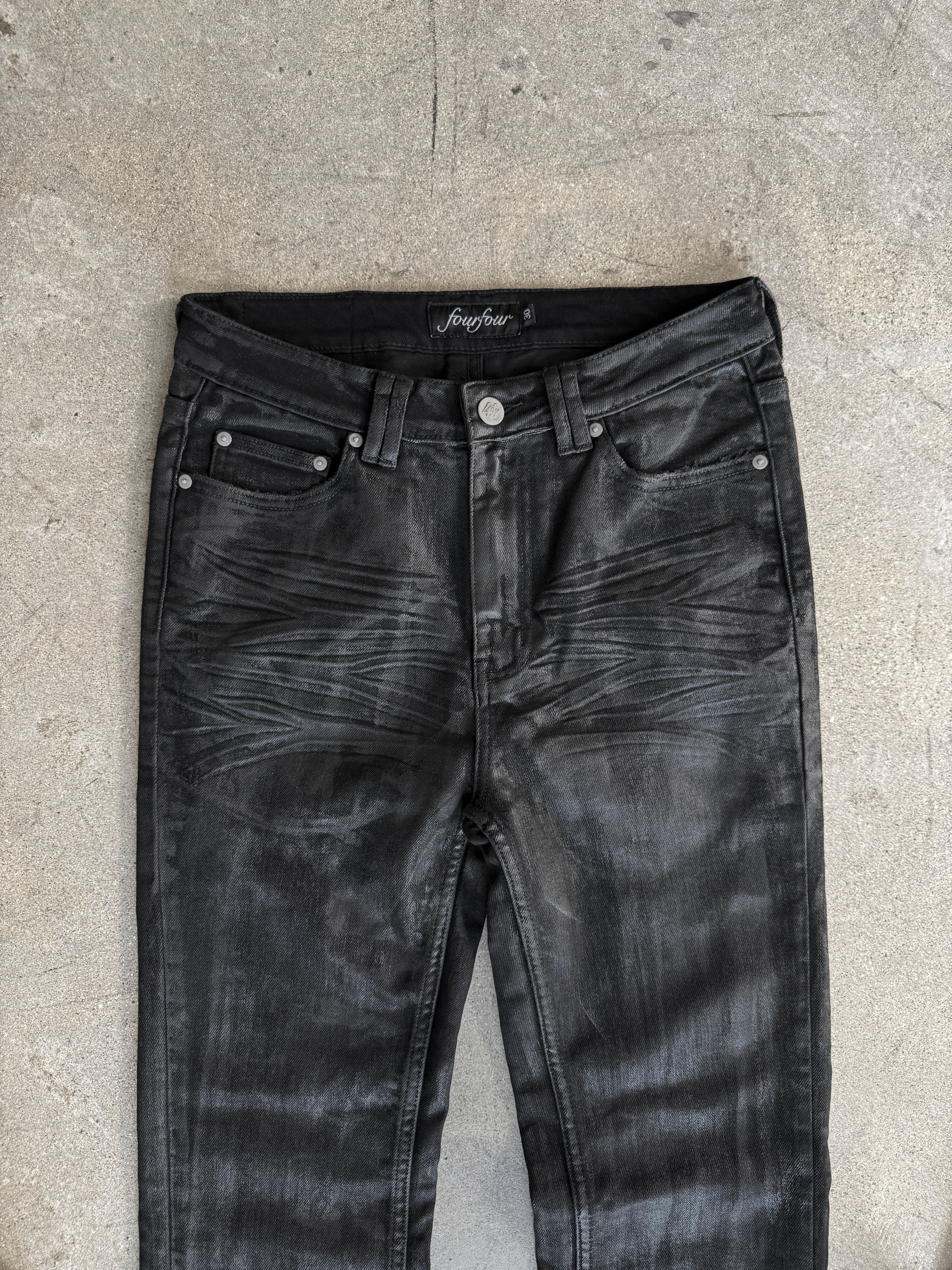 Hand Waxed Flared Denim – 44