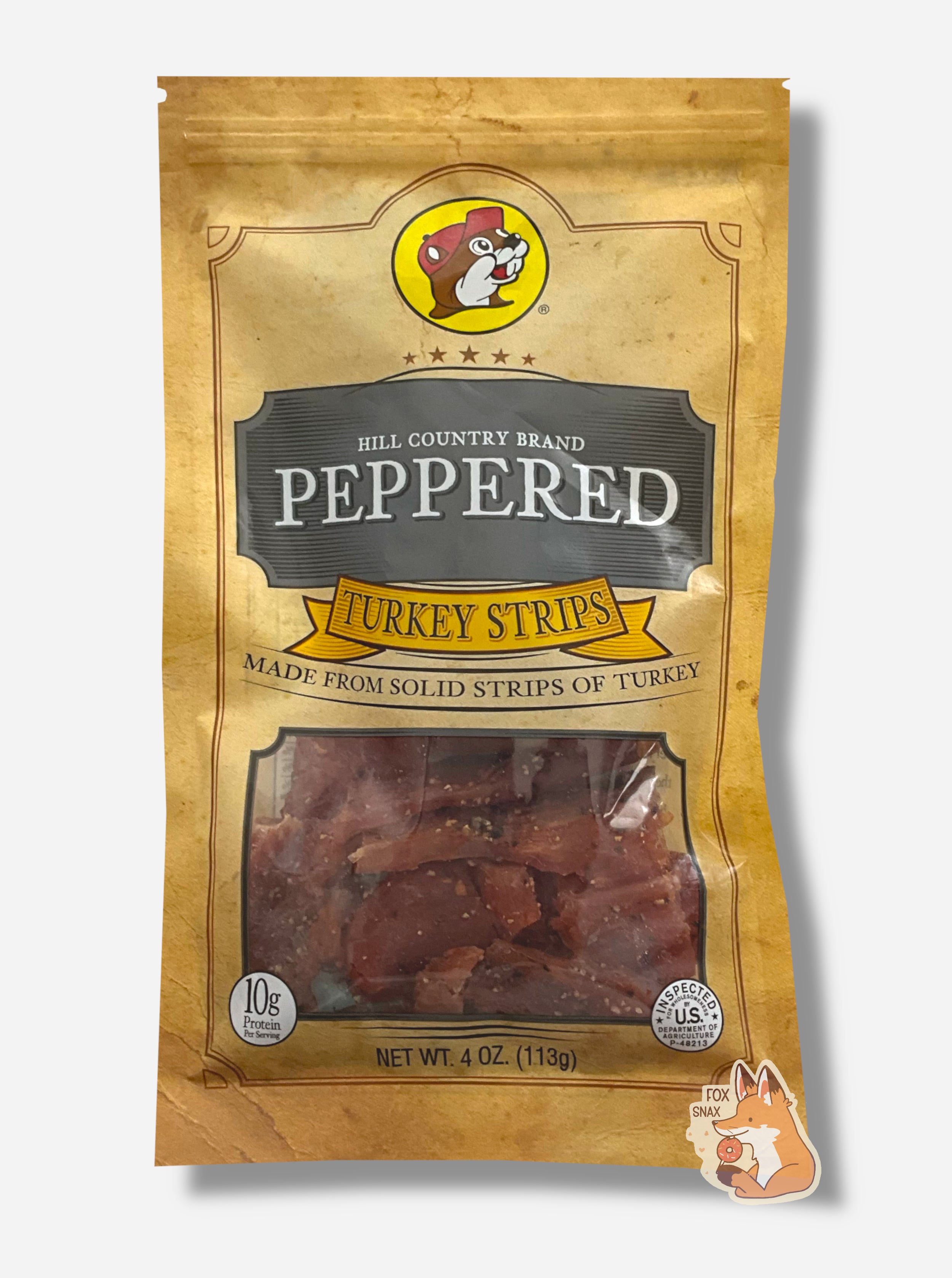 Buc-ee's Hill Country Brand Peppered Turkey Strips – Fox Snax