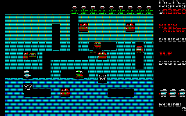 Oh!FM-7 : ディグダグ ［FM-7版］（電波新聞社／1984年）［ソフトウェア］