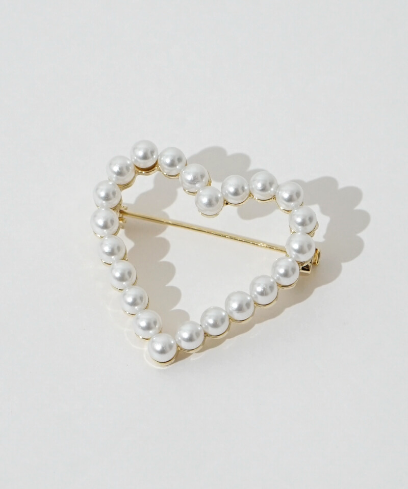 pearly heart brooch～ﾊﾟｰﾘｰﾊｰﾄﾌﾞﾛｰﾁ | flower／フラワー公式通販