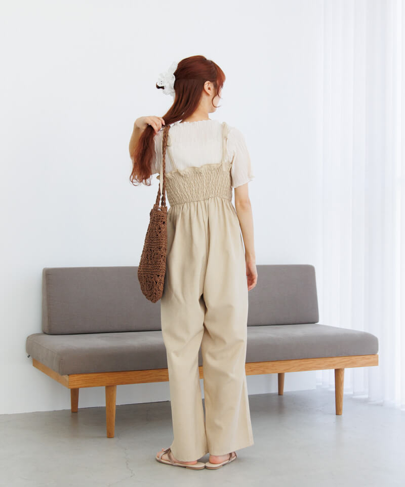 30%OFF】summery frill rompers～ｻﾏﾘｰﾌﾘﾙﾛﾝﾊﾟｰｽ | flower／フラワー