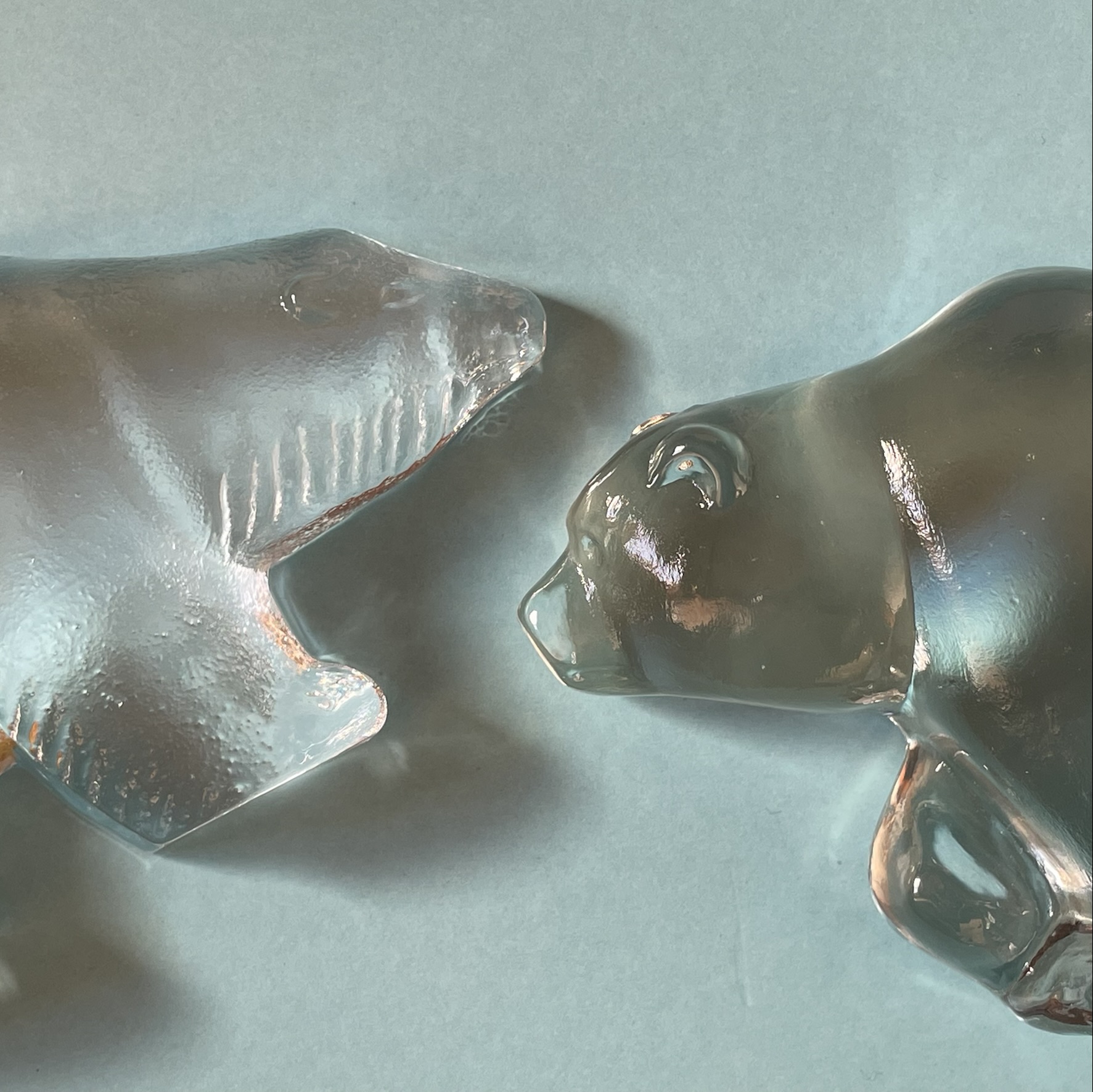 ガラスの熊・クマの置物 / フンピラ ・Humppila / フィンランド