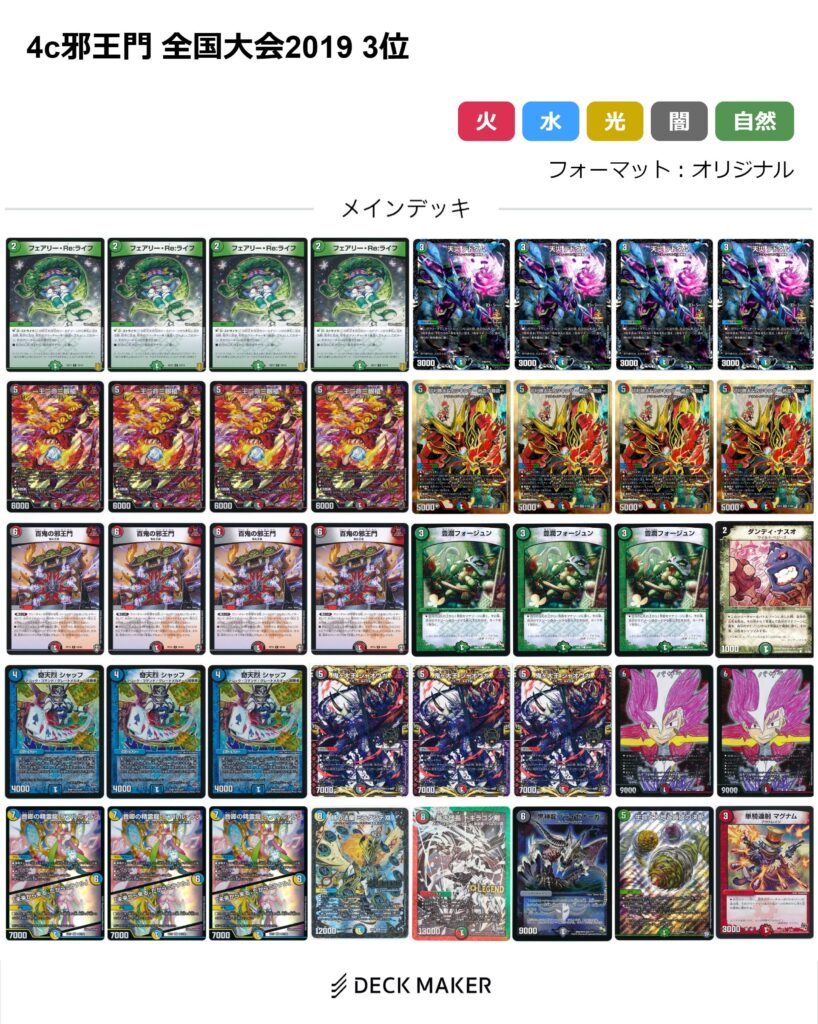 デュエマ】歴代最強デッキ選手権 Bランク ～4c邪王門～ | flat