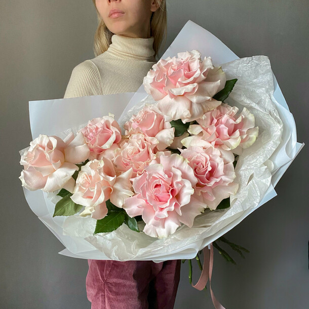 Французские розовые розы, 9шт. Veresk 286, артикул F1332134 - 5990