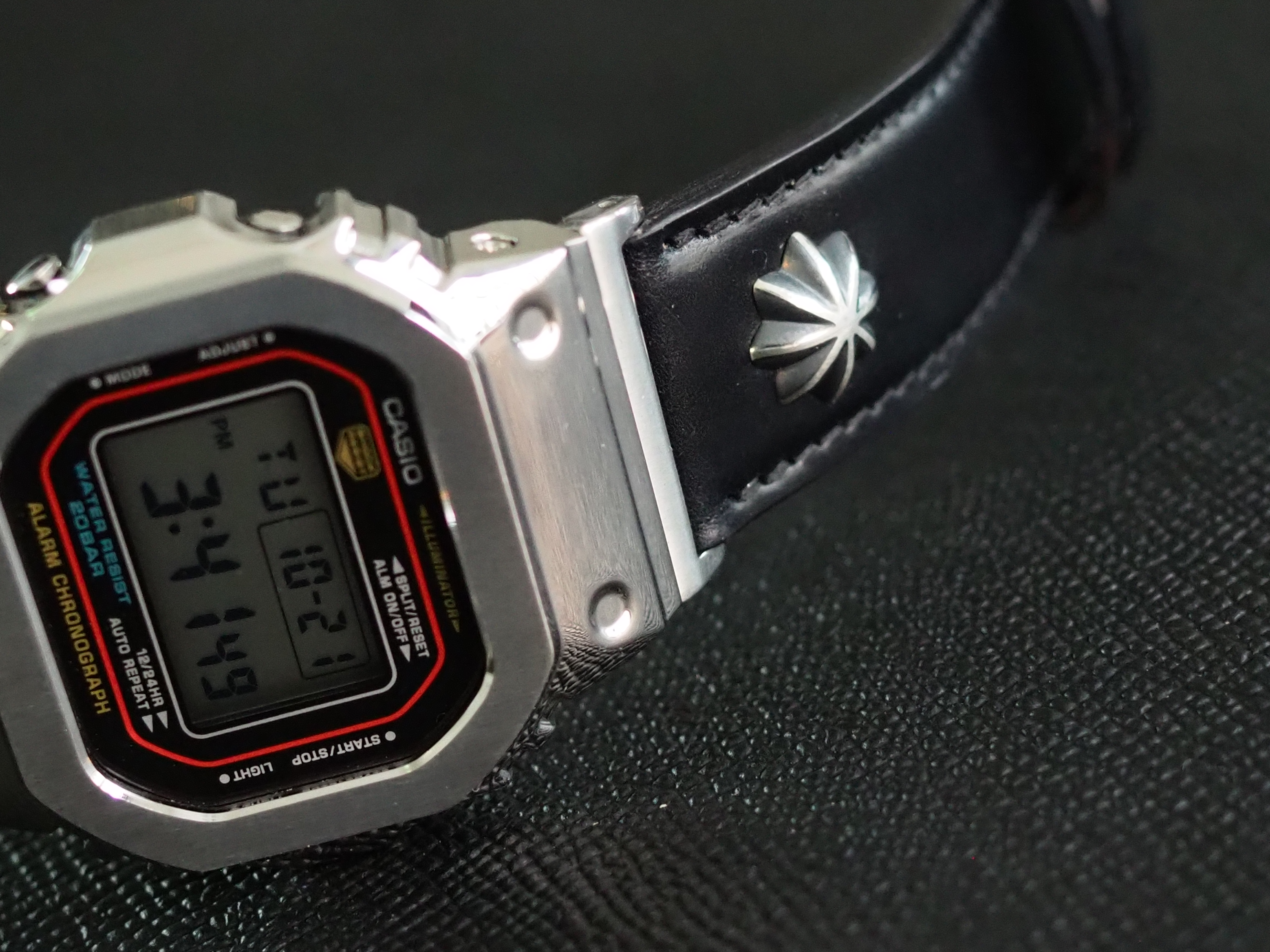 G-SHOCK カスタム用レザーベルト（バンド）とベルト・ベゼル交換による