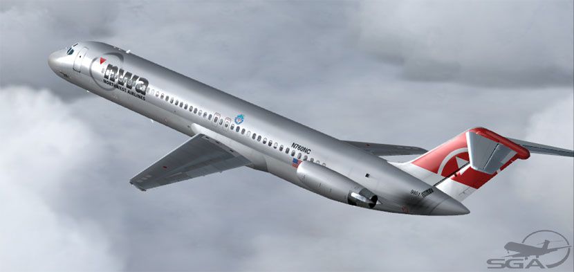 Northwest Airlines Douglas DC-9-51 N750NC for FS2004