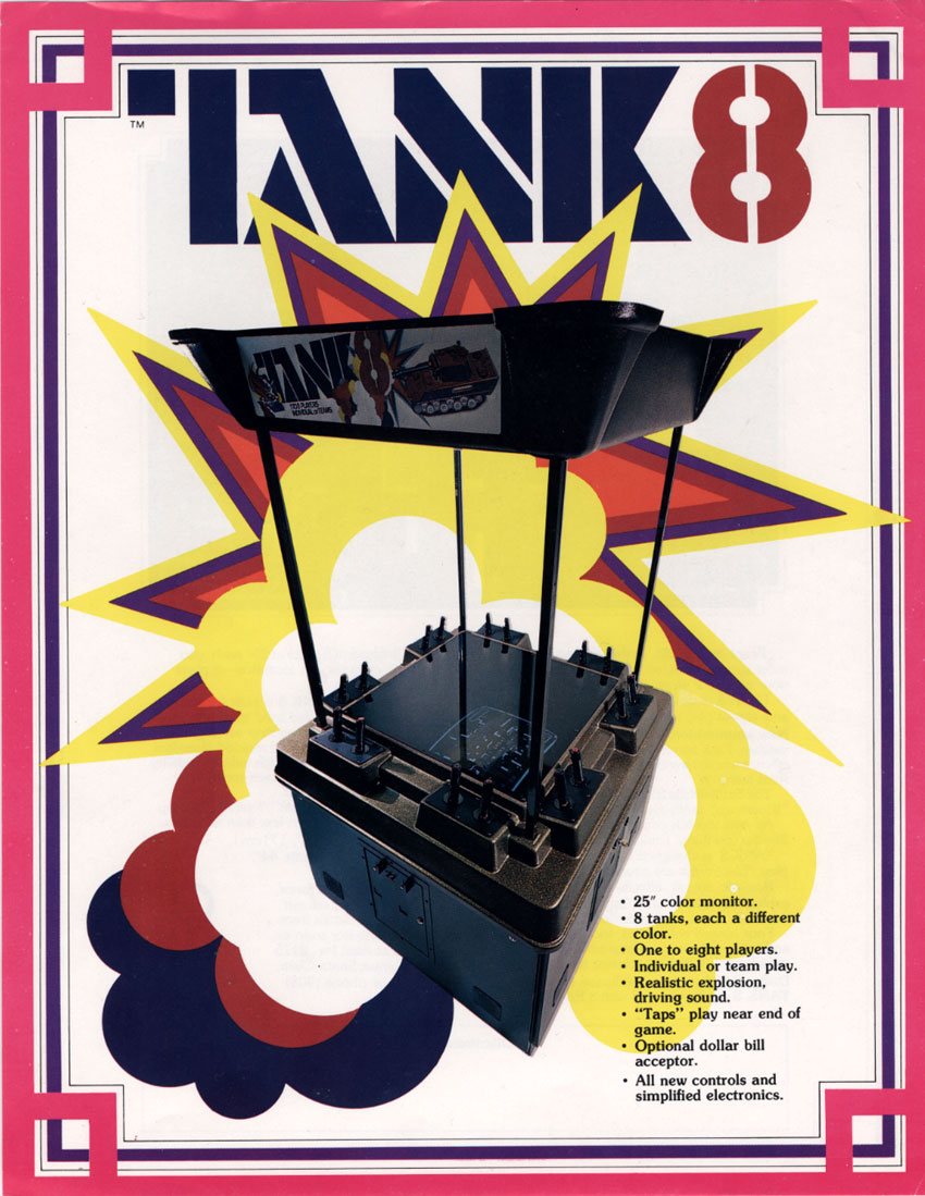 Tank 8 - Kee Games (Video Game, 1976) - USA | The Arcade Flyer Archive