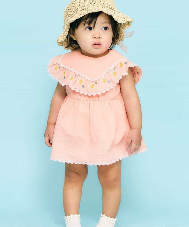 ☆SALE☆【リンク】襟お花刺繍デザインカバーオール（S332015）|SERAPH