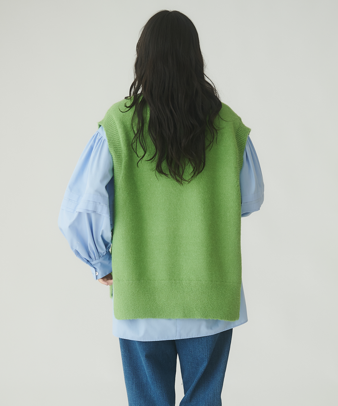 ミックスヤーンミドルゲージニットベスト– FACE SANS FARD