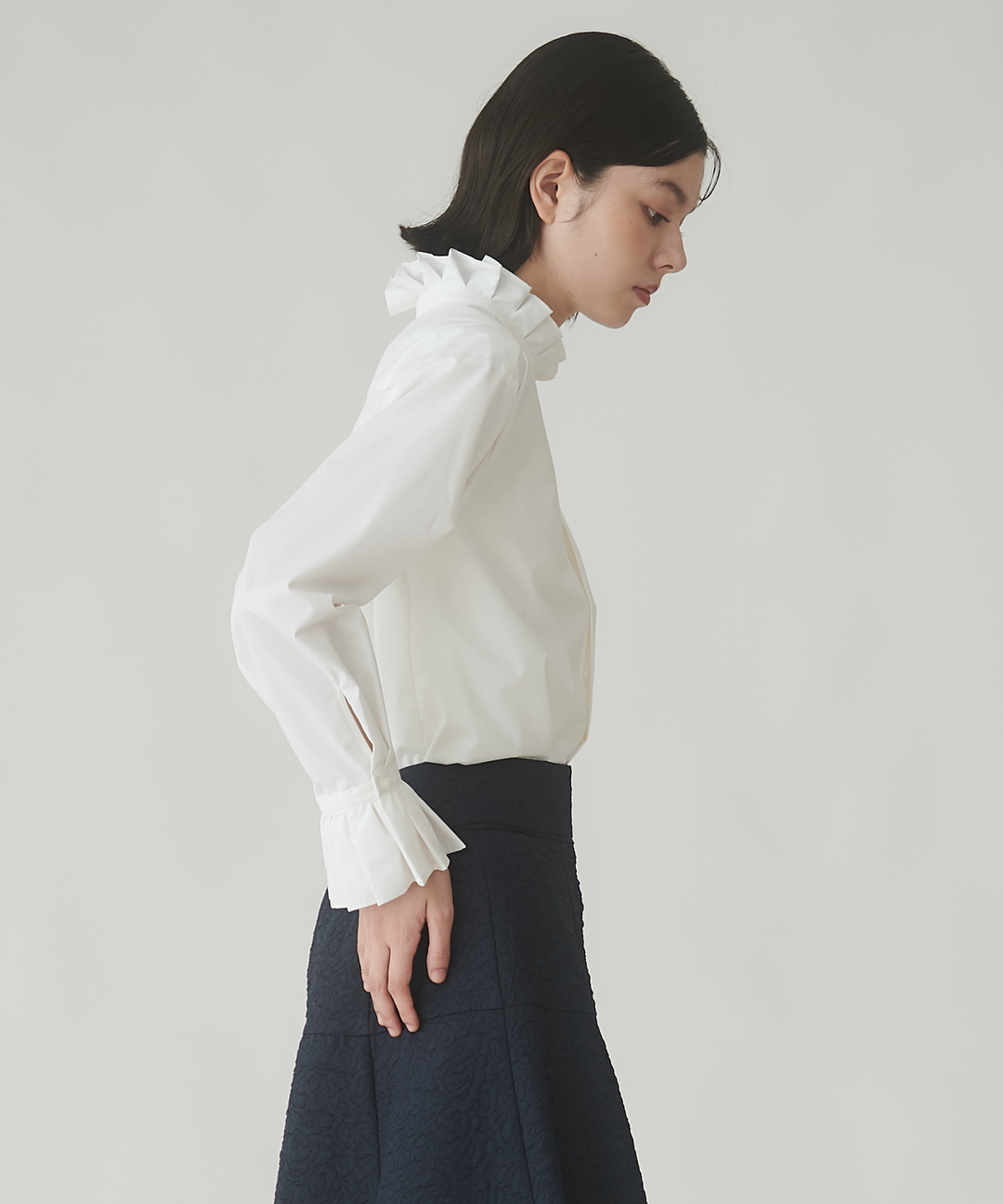 プリーツカラーブラウス – FACE SANS FARD