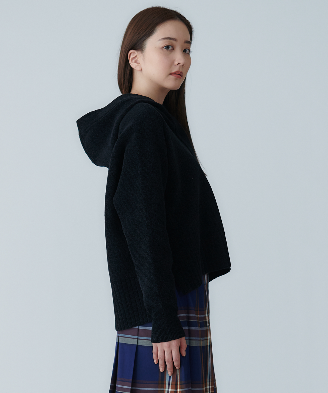 配色モールダブルフェイスニットパーカー – FACE SANS FARD