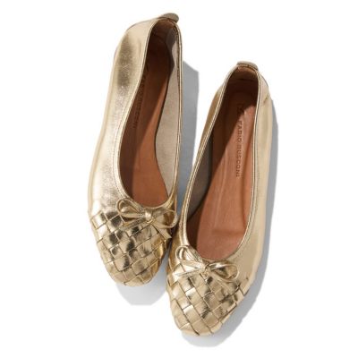 FABIO RUSCONI(ファビオ ルスコーニ)のレザーメッシュフラットシューズ