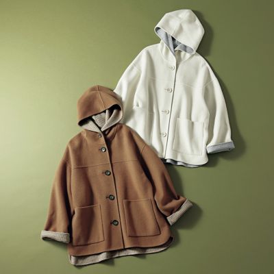 12closet(トゥエルブクローゼット)のミドル丈リバーコート通販