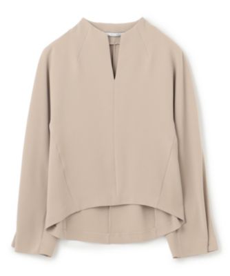 BEIGE，(ベイジ)の【洗える】RUE / スリットネックフォルムブラウス