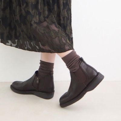 enchanted(エンチャンテッド)の本革サイドゴアマイクロショートブーツ