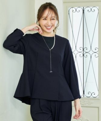 ANY(エニィ)の【ストレッチ/セットアップ可】イージーケアペプラム