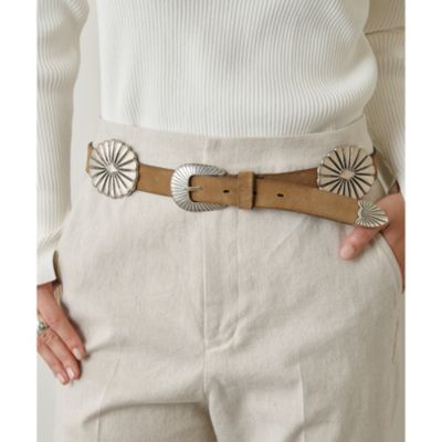 Whim Gazette(ウィム ガゼット)の【Puntovita】コンチョスエードベルト