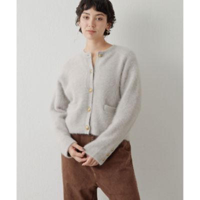 Whim Gazette(ウィム ガゼット)のカシミヤ混ファーニットジャケット