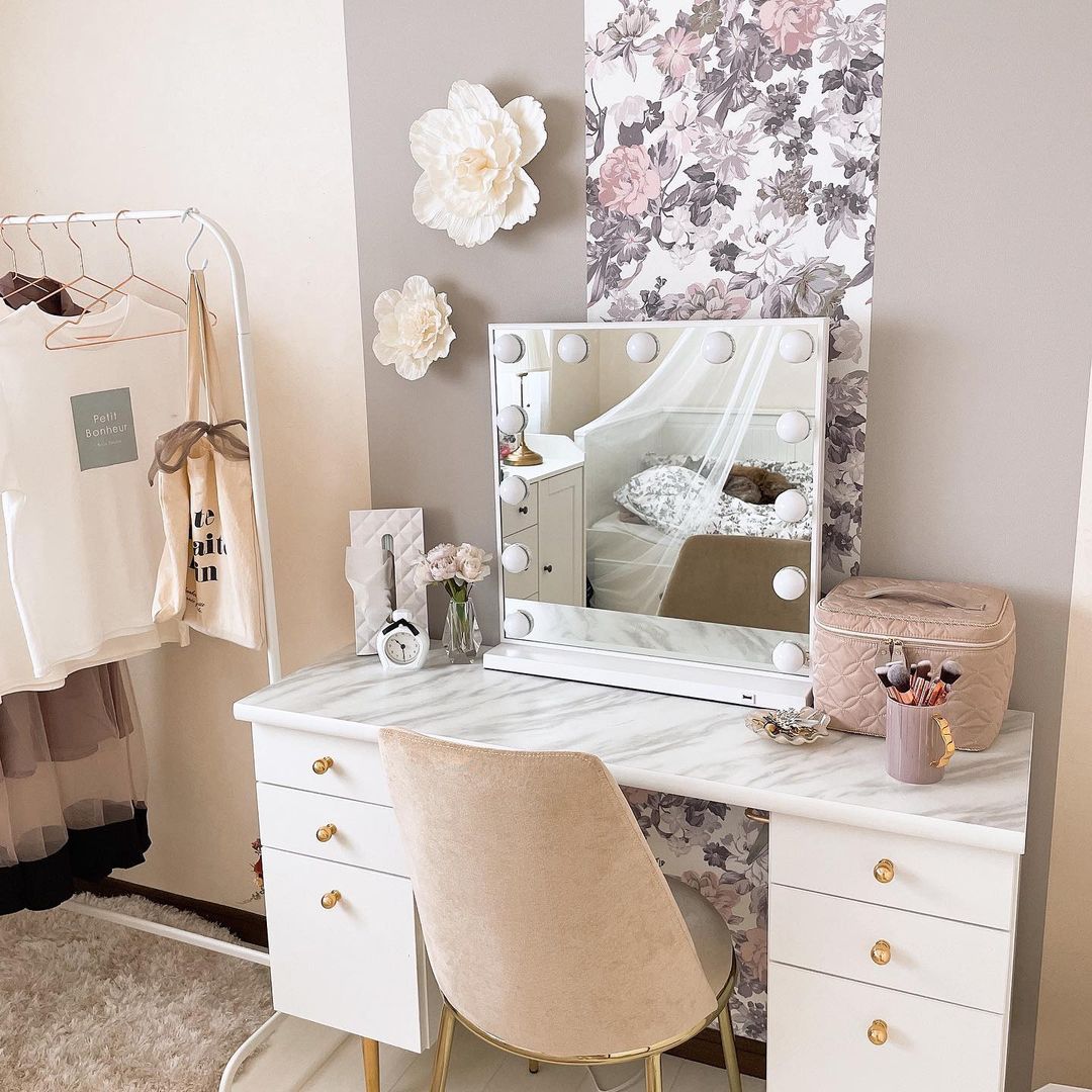 ホワイト ドレッサー 大理石風天板 フランフラン エルドラド